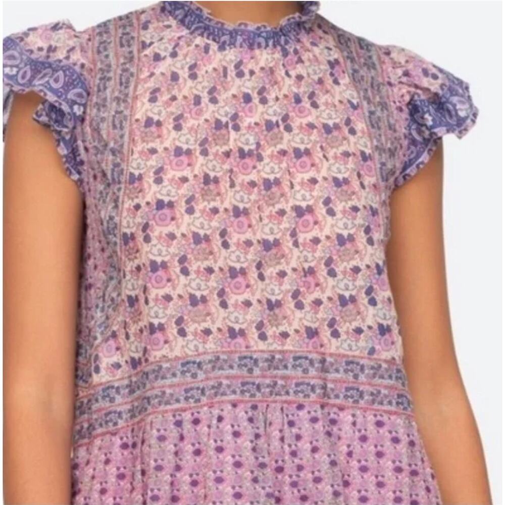 Sea New York Bianca Tiered Tunic Dress in Violet Sz 0 - Picture 2 of 7